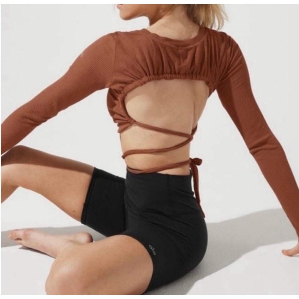 Alo Yoga Ribbed Manifest Long Sleeve Small